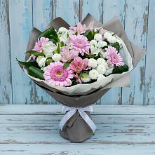 Букет цветов из:  Герберы, Альстромерии и Хризантемы в Кизнер