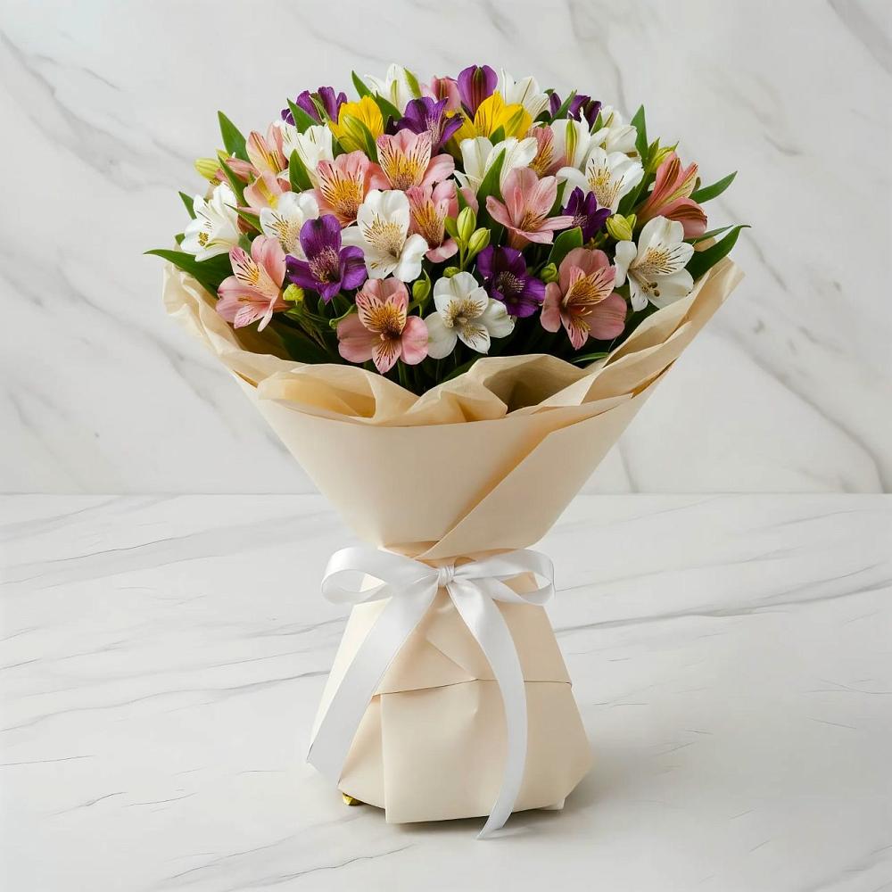 Букет цветов из: Альстромерии в Кизнер