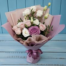 Букет цветов из:  Розы и Лизиантусы #REPLACE_PRED# Кизнер