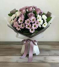 Букет цветов из:  Хризантемы и Розы в Кизнер