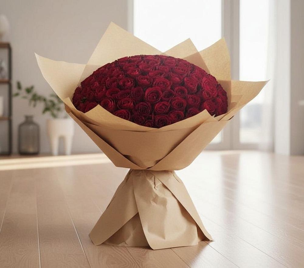 Букет 101 Красная роза в Кизнер