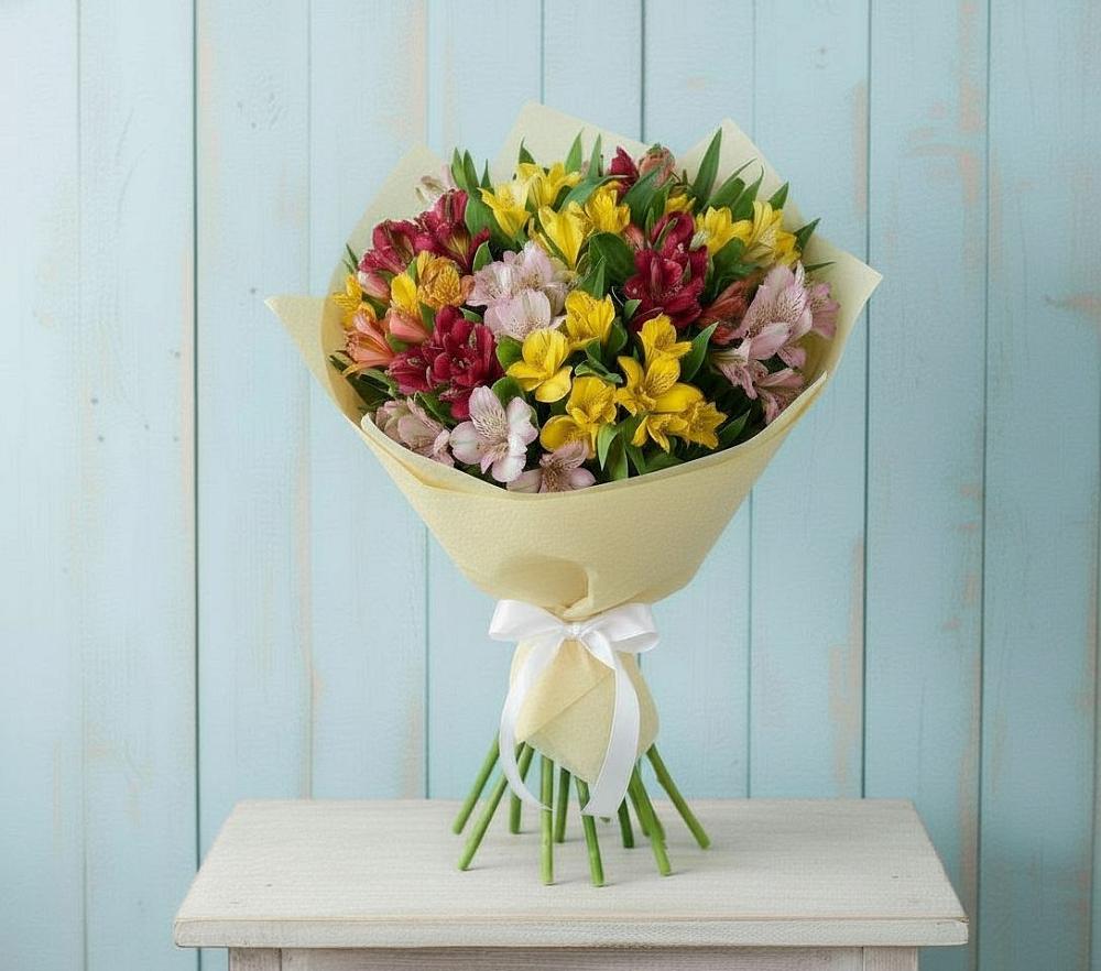 Букет цветов из: Альстромерии в Кизнер