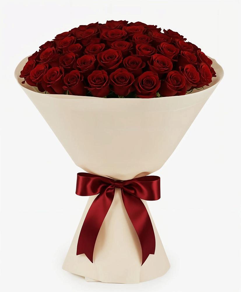 Букет 101 Бордовая роза Блэк Бакарра в Кизнер